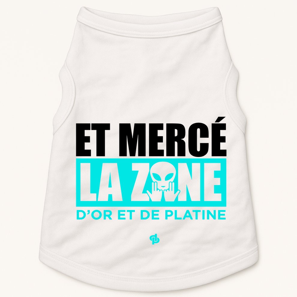 Et Mercé La Zane DOr Et De Platine Doggie Tank