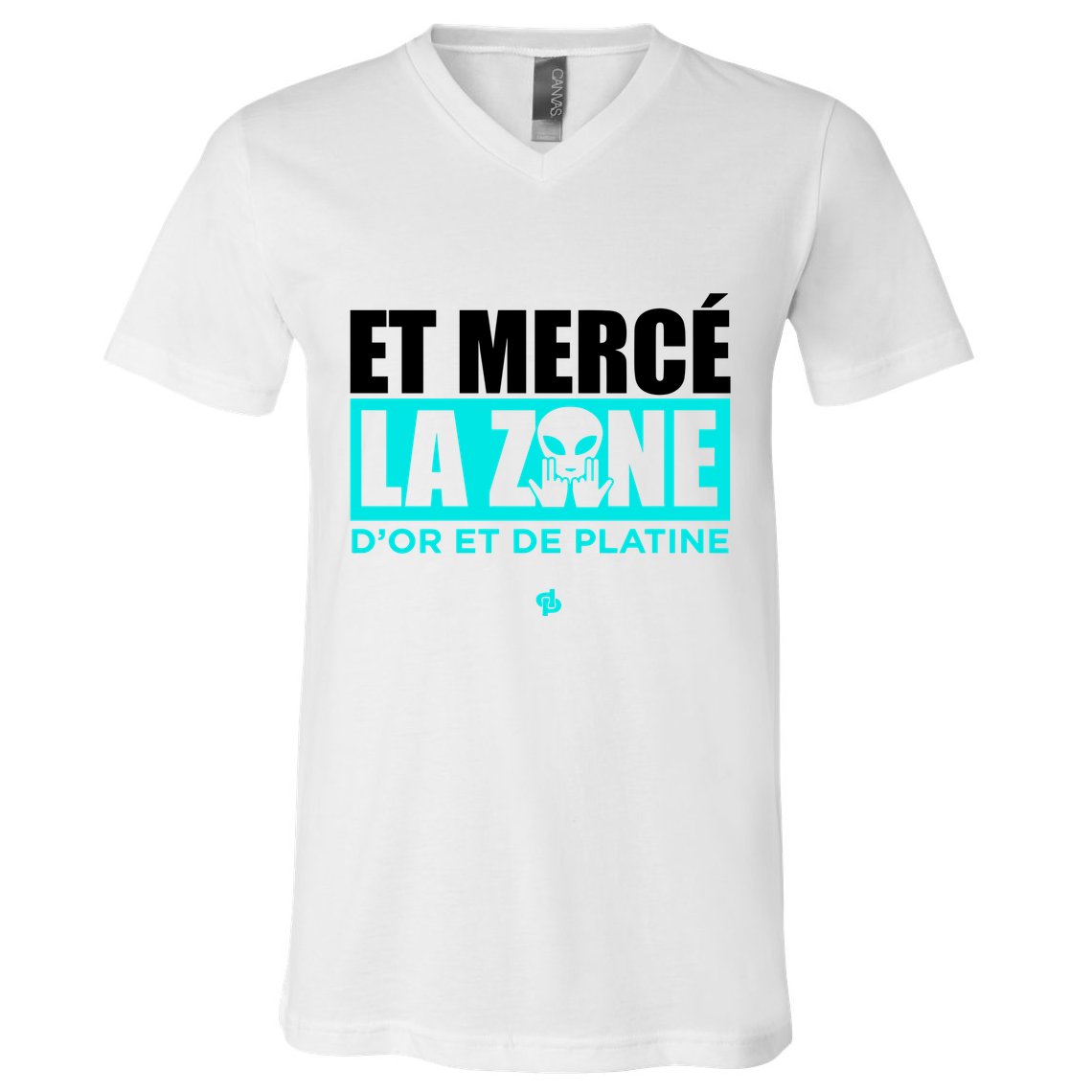Et Mercé La Zane DOr Et De Platine V-Neck T-Shirt