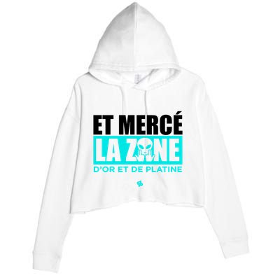 Et Mercé La Zane DOr Et De Platine Crop Fleece Hoodie