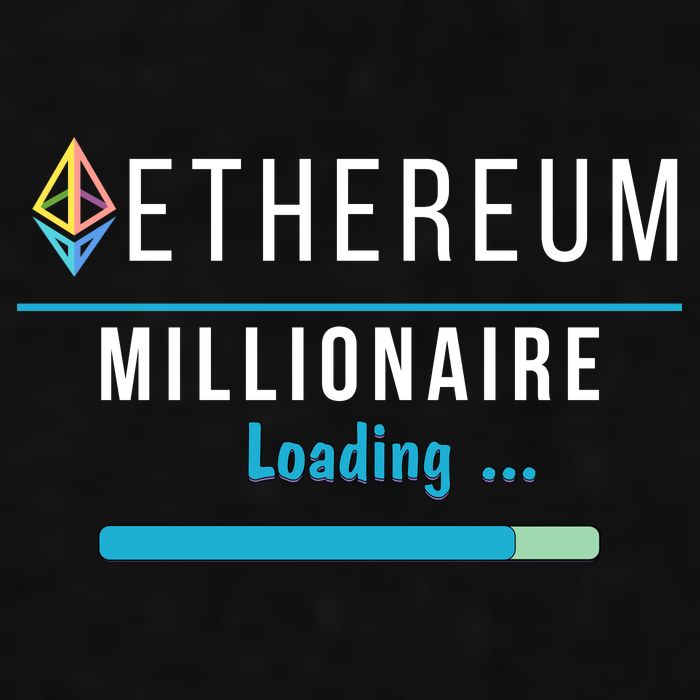 Ethereum Millionaire Loading, Blockchain, ETH Crypto, HODL ETH Ladies PosiCharge Tri-Blend Wicking Tank