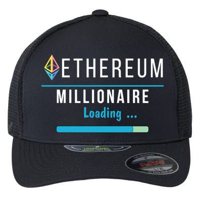 Ethereum Millionaire Loading, Blockchain, ETH Crypto, HODL ETH Flexfit Unipanel Trucker Cap