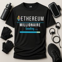 Ethereum Millionaire Loading, Blockchain, ETH Crypto, HODL ETH Performance Shirt