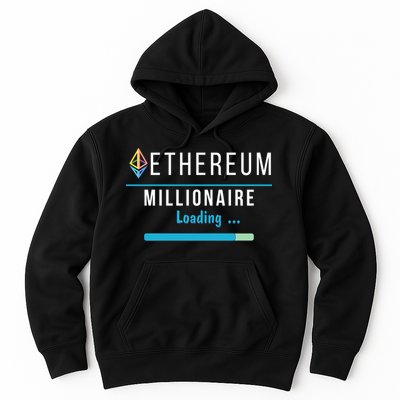 Ethereum Millionaire Loading, Blockchain, ETH Crypto, HODL ETH Hoodie