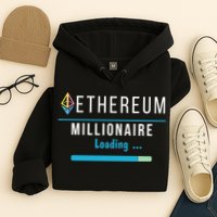 Ethereum Millionaire Loading, Blockchain, ETH Crypto, HODL ETH Hoodie