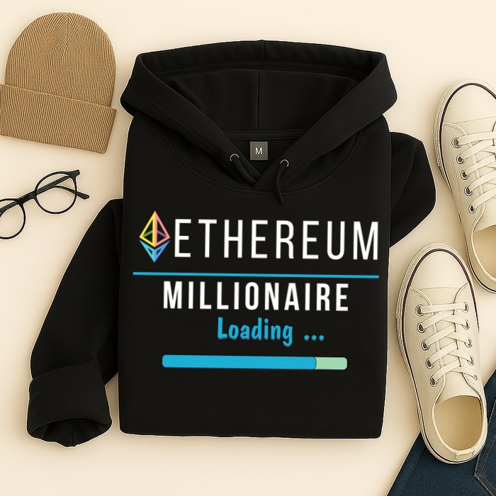 Ethereum Millionaire Loading, Blockchain, ETH Crypto, HODL ETH Hoodie