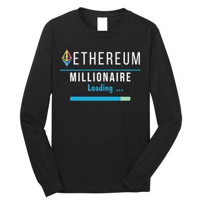 Ethereum Millionaire Loading, Blockchain, ETH Crypto, HODL ETH Long Sleeve Shirt