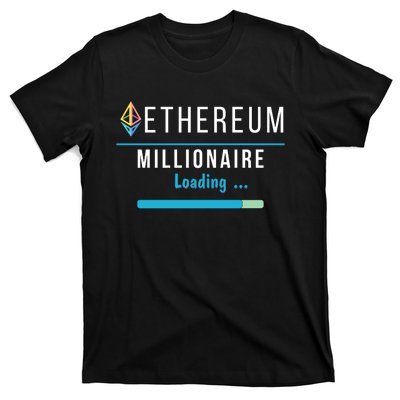 Ethereum Millionaire Loading, Blockchain, ETH Crypto, HODL ETH T-Shirt