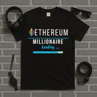 Ethereum Millionaire Loading, Blockchain, ETH Crypto, HODL ETH T-Shirt