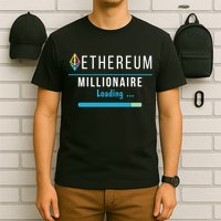 Ethereum Millionaire Loading, Blockchain, ETH Crypto, HODL ETH T-Shirt