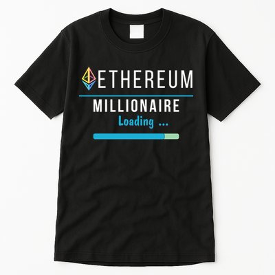 Ethereum Millionaire Loading, Blockchain, ETH Crypto, HODL ETH Tall T-Shirt