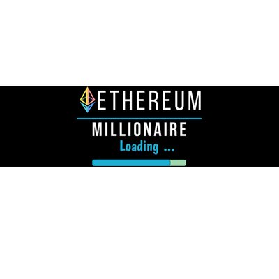 Ethereum Millionaire Loading, Blockchain, ETH Crypto, HODL ETH Bumper Sticker