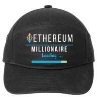 Ethereum Millionaire Loading, Blockchain, ETH Crypto, HODL ETH 7-Panel Snapback Hat