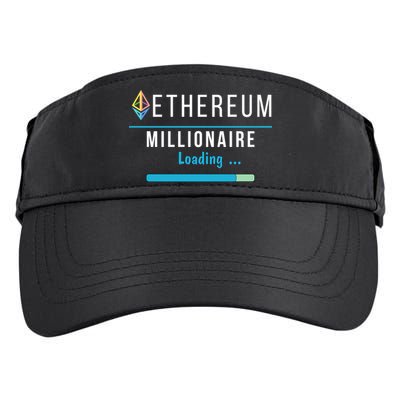Ethereum Millionaire Loading, Blockchain, ETH Crypto, HODL ETH Adult Drive Performance Visor