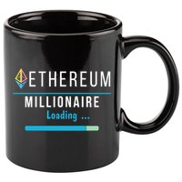 Ethereum Millionaire Loading, Blockchain, ETH Crypto, HODL ETH 11oz C Handle Ceramic Mug