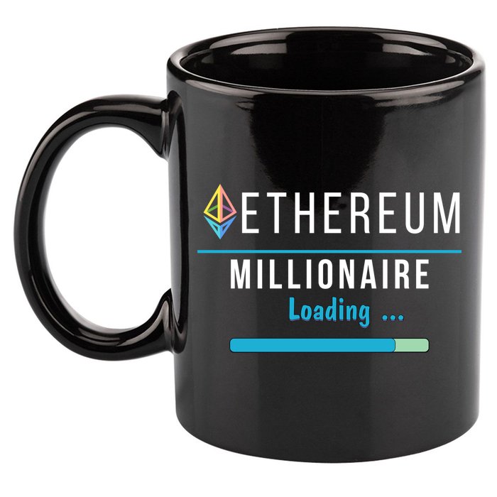 Ethereum Millionaire Loading, Blockchain, ETH Crypto, HODL ETH 11oz C Handle Ceramic Mug