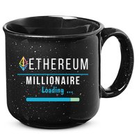 Ethereum Millionaire Loading, Blockchain, ETH Crypto, HODL ETH 15oz Campfire Ceramic Mug