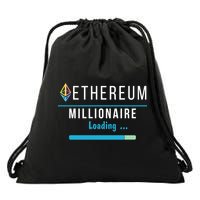 Ethereum Millionaire Loading, Blockchain, ETH Crypto, HODL ETH Drawstring Bag