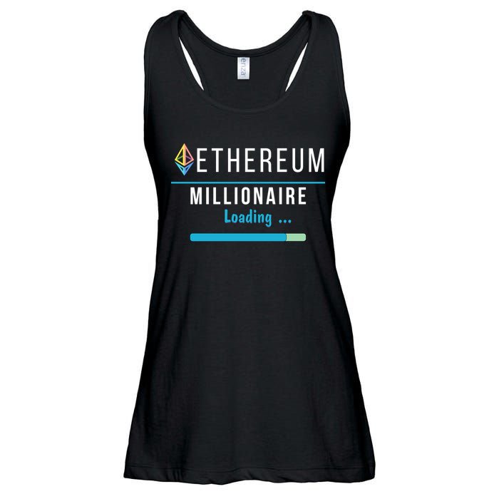 Ethereum Millionaire Loading, Blockchain, ETH Crypto, HODL ETH Ladies Essential Flowy Tank