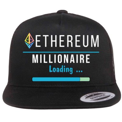 Ethereum Millionaire Loading, Blockchain, ETH Crypto, HODL ETH Flatbill Hat