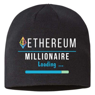 Ethereum Millionaire Loading, Blockchain, ETH Crypto, HODL ETH Sustainable Beanie