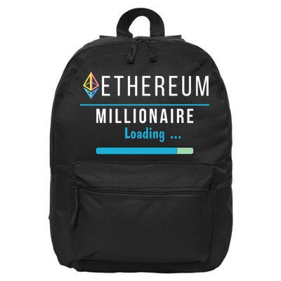 Ethereum Millionaire Loading, Blockchain, ETH Crypto, HODL ETH 16 in Basic Backpack