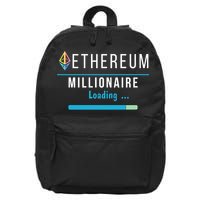 Ethereum Millionaire Loading, Blockchain, ETH Crypto, HODL ETH 16 in Basic Backpack