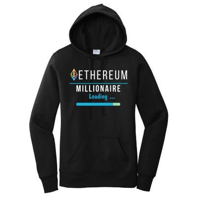 Ethereum Millionaire Loading, Blockchain, ETH Crypto, HODL ETH Women's Pullover Hoodie