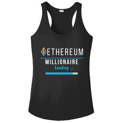 Ethereum Millionaire Loading, Blockchain, ETH Crypto, HODL ETH Ladies PosiCharge Competitor Racerback Tank