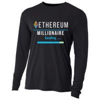 Ethereum Millionaire Loading, Blockchain, ETH Crypto, HODL ETH Cooling Performance Long Sleeve Crew