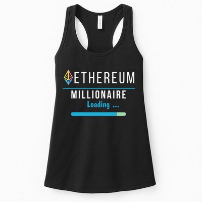 Ethereum Millionaire Loading, Blockchain, ETH Crypto, HODL ETH Womens Tank Top