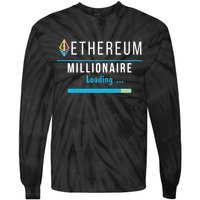 Ethereum Millionaire Loading, Blockchain, ETH Crypto, HODL ETH Tie-Dye Long Sleeve Shirt
