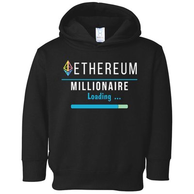 Ethereum Millionaire Loading, Blockchain, ETH Crypto, HODL ETH Toddler Hoodie