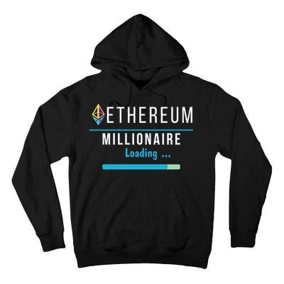 Ethereum Millionaire Loading, Blockchain, ETH Crypto, HODL ETH Tall Hoodie