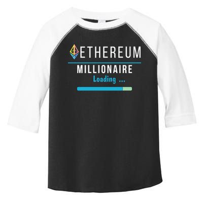 Ethereum Millionaire Loading, Blockchain, ETH Crypto, HODL ETH Toddler Fine Jersey T-Shirt