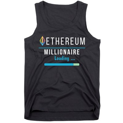 Ethereum Millionaire Loading, Blockchain, ETH Crypto, HODL ETH Tank Top