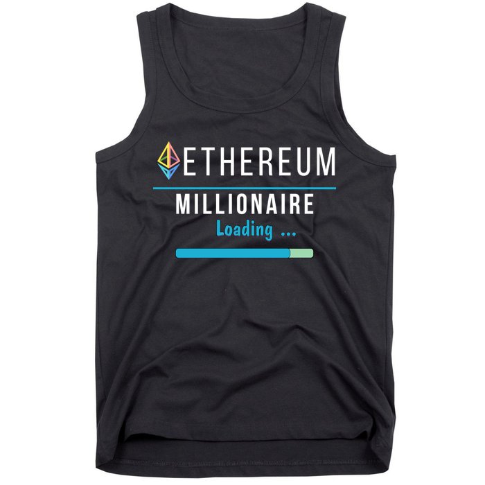 Ethereum Millionaire Loading, Blockchain, ETH Crypto, HODL ETH Tank Top