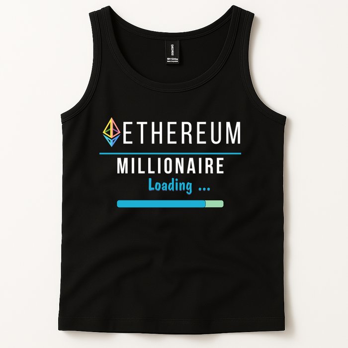 Ethereum Millionaire Loading, Blockchain, ETH Crypto, HODL ETH Tank Top