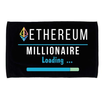 Ethereum Millionaire Loading, Blockchain, ETH Crypto, HODL ETH Microfiber Hand Towel