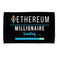 Ethereum Millionaire Loading, Blockchain, ETH Crypto, HODL ETH Microfiber Hand Towel