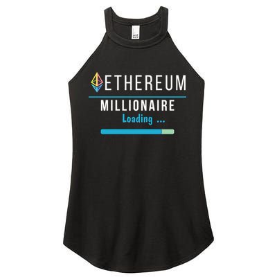Ethereum Millionaire Loading, Blockchain, ETH Crypto, HODL ETH Women's Perfect Tri Rocker Tank