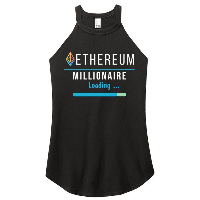 Ethereum Millionaire Loading, Blockchain, ETH Crypto, HODL ETH Women's Perfect Tri Rocker Tank