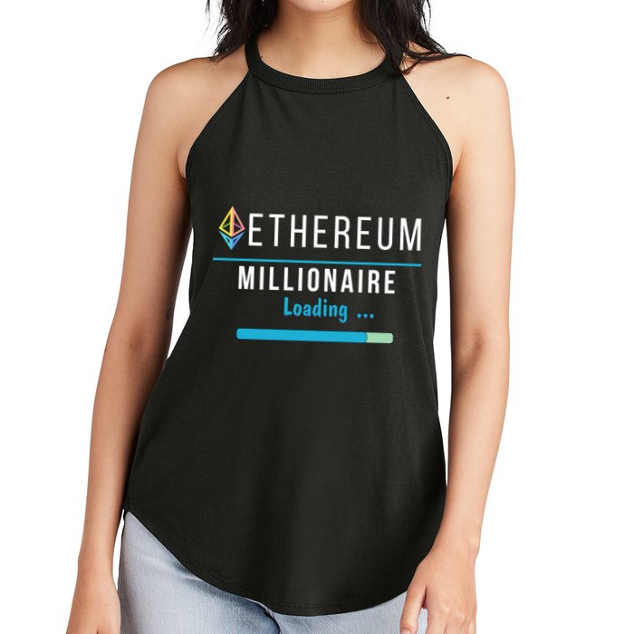 Ethereum Millionaire Loading, Blockchain, ETH Crypto, HODL ETH Women's Perfect Tri Rocker Tank
