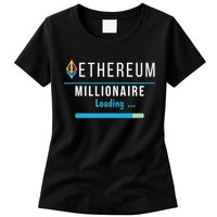 Ethereum Millionaire Loading, Blockchain, ETH Crypto, HODL ETH Womens T-Shirt