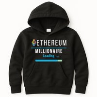 Ethereum Millionaire Loading, Blockchain, ETH Crypto, HODL ETH Kids Hoodie