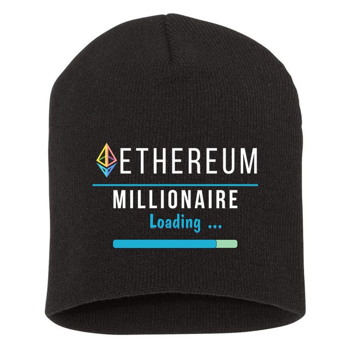 Ethereum Millionaire Loading, Blockchain, ETH Crypto, HODL ETH Short Acrylic Beanie
