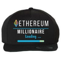 Ethereum Millionaire Loading, Blockchain, ETH Crypto, HODL ETH Wool Snapback Cap
