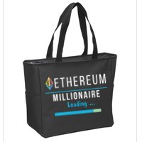 Ethereum Millionaire Loading, Blockchain, ETH Crypto, HODL ETH Zip Tote Bag