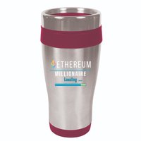 Ethereum Millionaire Loading, Blockchain, ETH Crypto, HODL ETH 16oz Travel Tumbler