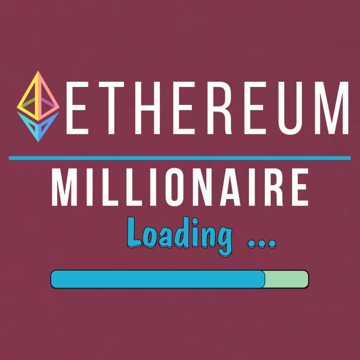 Ethereum Millionaire Loading, Blockchain, ETH Crypto, HODL ETH 16oz Travel Tumbler