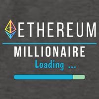 Ethereum Millionaire Loading, Blockchain, ETH Crypto, HODL ETH Vector Backpack